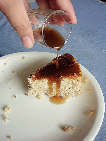 walnut cake with tamarind syrup